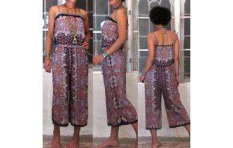 ETHNIC VINTAGE BOHO PSYCHEDELIC HIPPIE JUMPSUIT Image