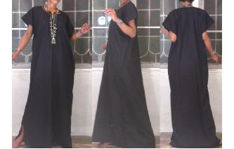 GOTHIC VINTAGE EGYPTIAN KAFTAN HIPPIE MAXI DRESS Image