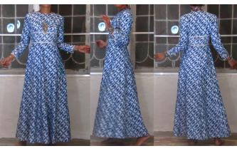 VINTAGE 70'S PRAIRIE LONG SLEEVES BOHO MAXI DRESS Image