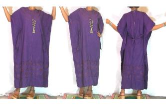 VINTAGE BATWING EMBROIDERY BOHO GYPSY MAXI DRESS Image