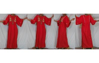vintage hand embroidert bell slv gypsy maxi dress Image