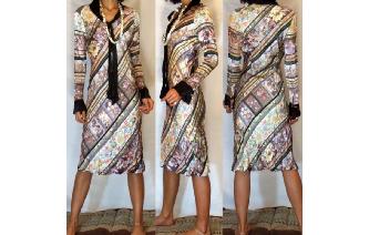 VTG PS. PAUL SMITH WOMAN SILKY SATIN PARTY DRESS Image