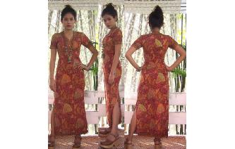 ETHNIC VTG JAVA BALINESE TRADITION MAXI DRESS Image