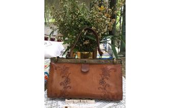 vintage hand tool leather doctor bag Image