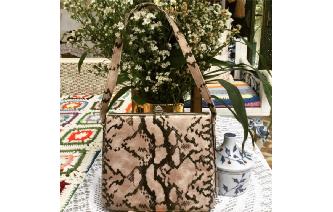 VINTAGE ORIGINAL SNAKE SKIN SHOULDER BAG Image