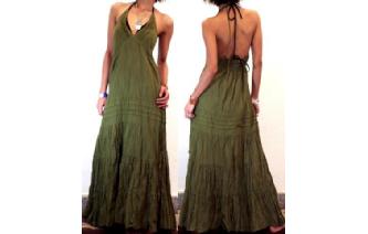 GYPSY BOHO HIPPY LONG HIPPIE SUMMER MAXI DRESS L81 Image
