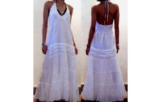 GYPSY BOHO HIPPY LONG HIPPIE SUMMER MAXI DRESS L83 Image